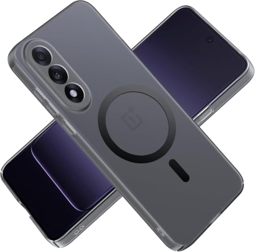 Image of DIZORO Matte Case for Oneplus Nord 5 Compatible with MagSafe, Camera Lens Full Protection, Shockproof Translucent Frosted TPU Soft Phone Cover, Anti-Fingerprint (Black)