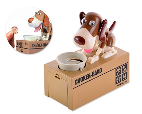 ds. distinctive style Tirelire Chien Hungry Dog Piggy Bank Boîte à économiser de l'argent Mange Manger Munching Toy Cadeau d'anniversaire Idéal, Cadeau de...