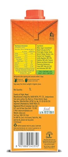 Image of Real Fruit Power, Mixed Fruit, 1L (Pack of 2)