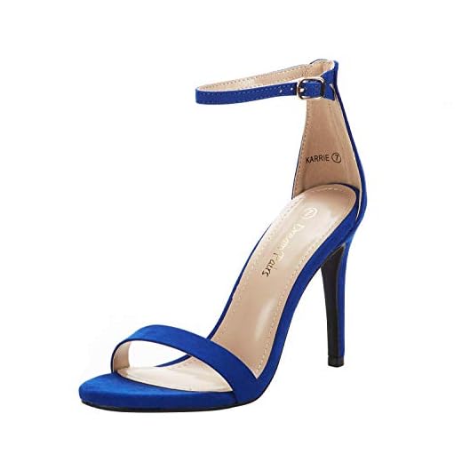 DREAM PAIRS Women's Karrie Royal Blue High Stiletto Pump Heeled Sandals Size 7.5 B(M) US