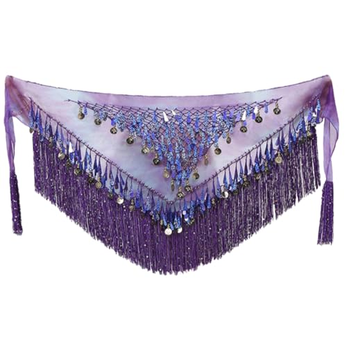 OATIPHO Cinturón de Danza del Vientre para Mujer Adornos Colgantes y Tejido de Algodón, Diseño Elegante y Cómodo para Cosplay y Baile Oriental