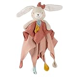 Fehn Schmusetuch Hase – Spielkamerad und Stofftier-Schnuffeltuch aus Baumwolle – Kuscheltuch mit Schnuller-Befestigung – für Babys und Kleinkinder ab 0+ Monaten