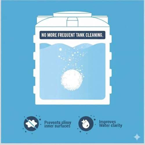 Image of EVERSYS Chlorine Tablets for Water Tank Purification | 25 Tablets for 25000L | Waters Cleaning Tablet for Safe Drinking Water | Tank Cleaning & Disinfection Tablets for Home Use