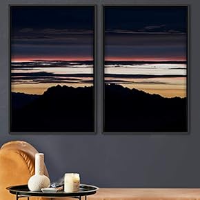 signwin 2 Piece Framed Canvas Wall Art Sunset...
