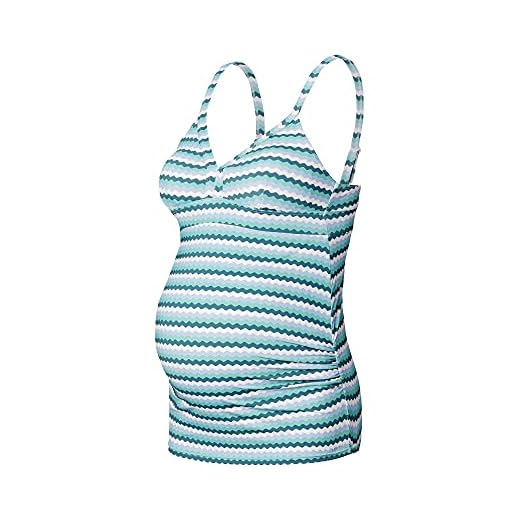 ESPRIT Maternity Damen AOP Tankini-Oberteil, Light Blue-443, M/L
