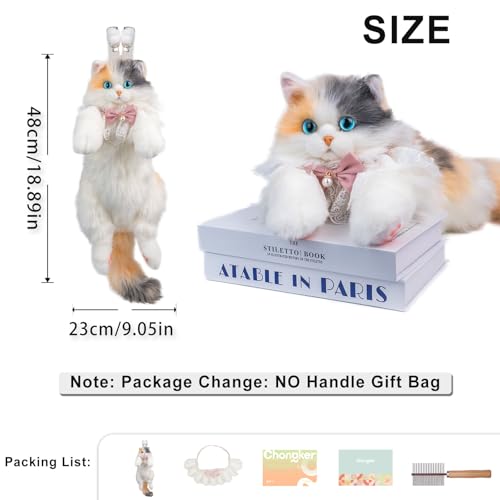 Image of Chongker Calico Cat Shaped Backpack, Black, Orange, White, Large, Light Calico Backpack