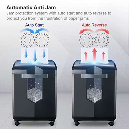 Bonsaii 14-Sheet Micro-Cut Paper Shredder, 60-Minute Home Office Heavy Duty Shredder For Cd/Credit Card/Staple/Clip, High Security Level P-4, With 6-Gallon Pullout Bin, Black (C149-D) #TOP3