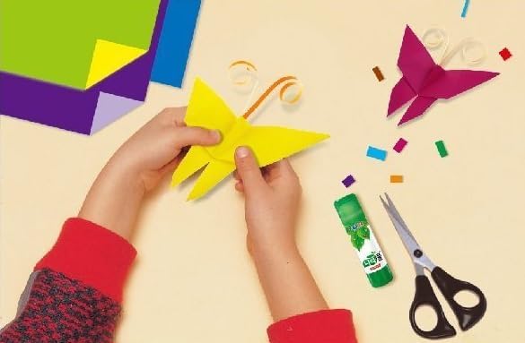 Generic 500 Sheets 50 Colors Double Sided 6 x 6 in Standard Origami Paper with Storage Container