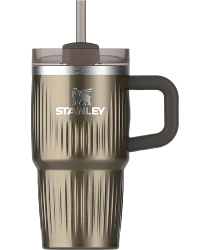 Image of STANLEY Quencher H2.0 Tumbler with Handle and Straw 20 oz | Flowstate 3-Position Lid | Cup Holder Compatible for Travel | Insulated Stainless Steel Cup | BPA-Free | Fluted Gunmetal Shine