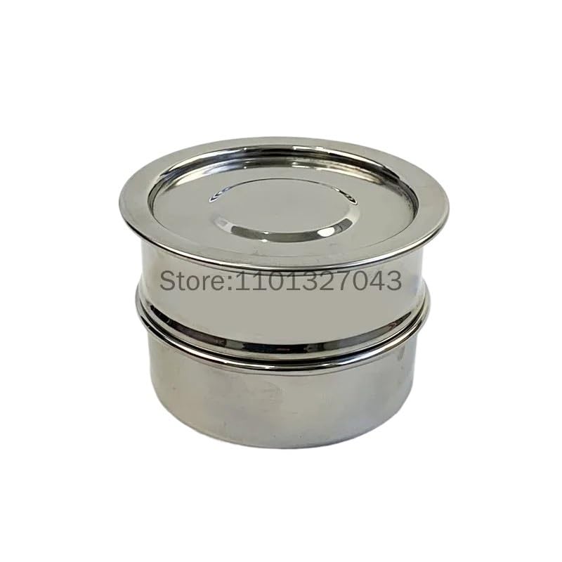 Juego de tamices de prueba de acero inoxidable de 10 cm con tapa y fondo for muestreo e inspección en laboratorio.(600mesh(0.026mm))