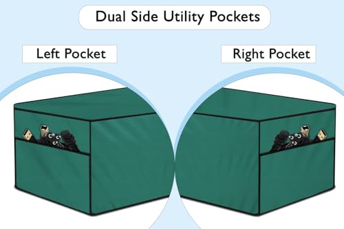 Image of The Furnishing Tree Polyester Waterproof & Dustproof Printer Cover - Compatible with Auto Duplex Laser Brother DCP-L2541DW Printers, Green , Dimensions in DxWxH - ( 40x42x32 CM)