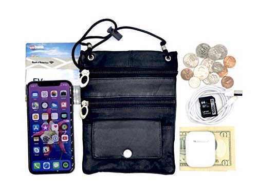 Goson Leather Purse Organizer Shoulder Bag 4 Pocket Micro Handbag Travel Wallet4