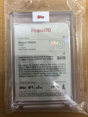 Topps Project70 Tyson Beckカード 大谷翔平 No.19 ☆未使用☆未開封☆大谷翔平☆エンゼルス☆Topps Project 70☆