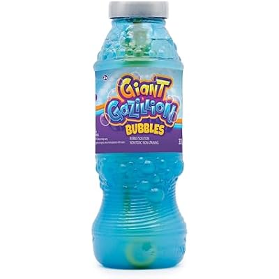 Gazillion Giant Bubble Solution 1 L Creates Huge, ExtraElastic Bubbles, Safe & NonToxic, Includes 7in1 Bubble Wand, Outdoor Refill for Wands, Machines & Kids Party Fun Ages 3