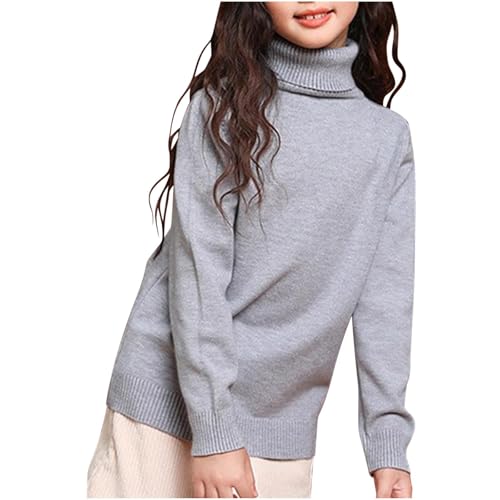 Unisex Kids Fleece Turtleneck Base Shirts Tops Casual Soft Plain Pullover Sweater Trendy Long Sleeve Undershirt