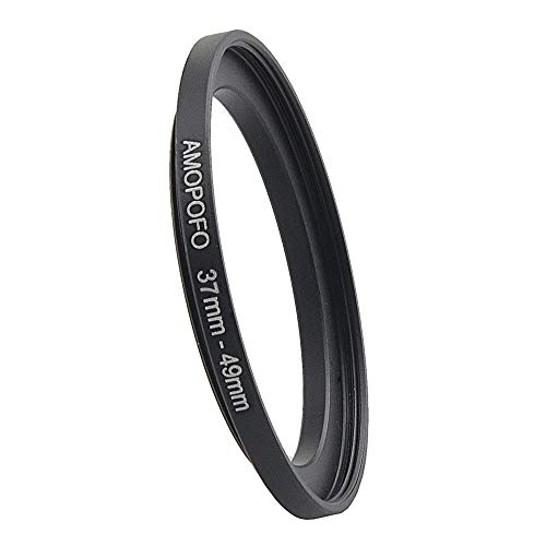 Anillo Adaptador Metálico Step Up de 37 mm a 49 mm para Lentes de Cámara Canon, Nikon, Sony, Fuji y Filtros UV, ND, CPL, Fabricado en Aluminio Espacial CNC con Acabado Negro Mate miniatura 3