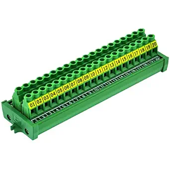 Screw Mount 30A/300V 20 Position Screw Terminal Block Distribution Module