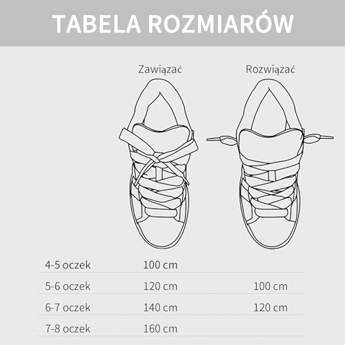 Grube Sznurowadła do Adidas Campus 00s, Zestaw 2 Par 15mm Szerokie Płaskie Jumbo, Wymienne do Sneakerów - Biały