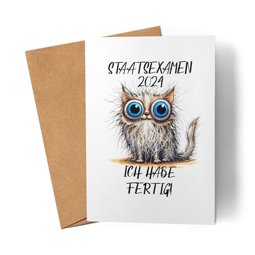 Lilavie-Design Staatsexamen 2024 Karte bestanden geschafft Studenten Medizin Jura Lehramt
