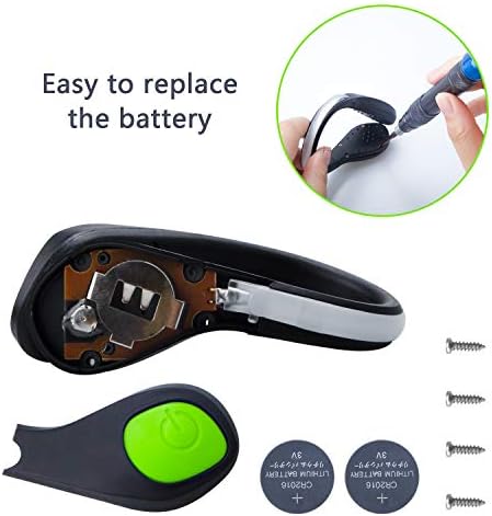 TABIGER 2-Pack LED Shoe Clip Light Rainproof Luminous Flashing Bright Night Running Lights LED Sport Gear Safety Warning Flashlight for Runners, Jogging, Cycling, Biking, Dog Walking At Night