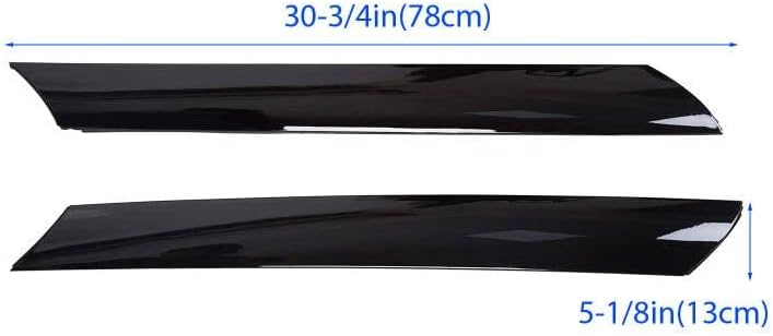 7BLACKSMITHS Exterior Molding Pair Windshield Pillar Trim Front Right Passenger Left Driver Side Compatible with 2010-2013 Kia Soul 2 Pieces