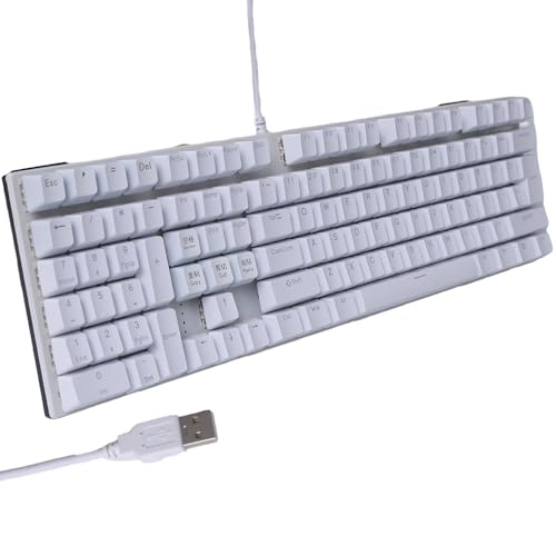 Urby Southpaw Keyboard, Left Hand Keyboard with Wired USB Compact and Numeric Pad, Ideally Used as Ergonomic Computer Keyboards for Comfortable Typing for Left-Handed People. White