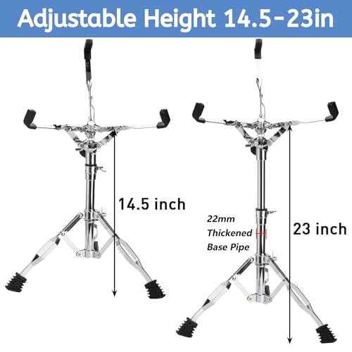image for Youeon Snare Drum Stand with Drum Sticks Holder, Double Braced Tripod 