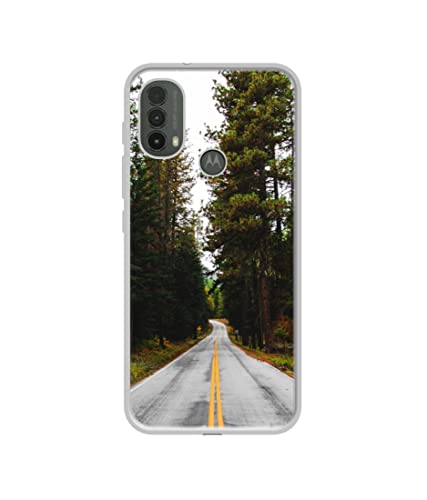 Image of Road Photo Design Printed Silicon Soft TPU Back Case Cover for Motorola Moto E30 4G / E40 4G