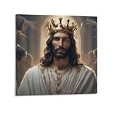 OKNGB Póster religioso de El Gran Jesús Cristiano 4 pinturas decorativas en lienzo (40 x 40 cm)