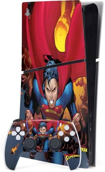 Skinit Decal Gaming Skin Compatible with PS5 Slim Digital Edition Bundle - Officially Licensed DC Comics Superman Action Comics Cover #976 Art by Gary Frank Design