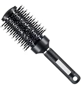 SIMPOR Round Brush, Nano Thermal Ceramic & Ionic Tech Round Barrel Hair Brush with Boar Bristles,...