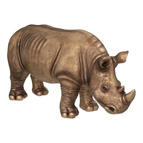 Paris Prix Atmosphera Créateur d'intérieur - Statuette Déco Rhinocéros 86cm Or