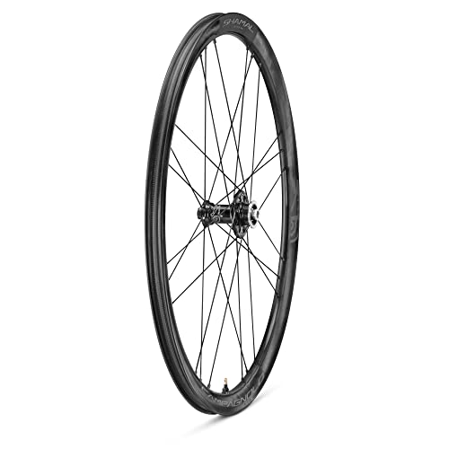 CAMPAGNOLO Shamal Carbon C21-Freno de Disco de 2 vías sin cámara Rueda Delantera, Unisex, Etiqueta Oscura, 700c