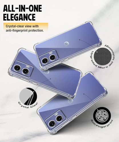 Image of WOW IMAGINE Clear Back Cover Case for Motorola Moto G85 5G | Shockproof Soft TPU Case | Cushioned Edges for Ultimate Protection Back Cover Case - Transparent