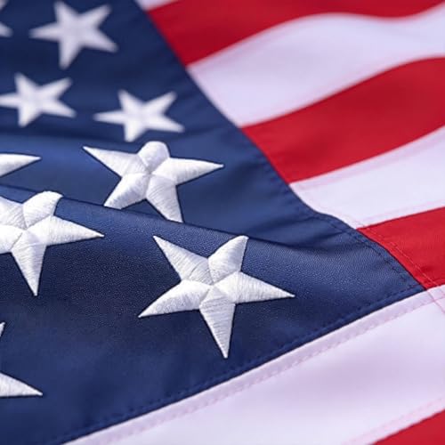 Premium American Flag Heavy Duty 420D 3x5, TearProof & Waterproof High Wind Resistant Outdoor US Flag with Embroidered Stars, Sewn Stripes, Brass Grommets for All-Weather Durability Reinforced Long Lasting
