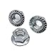 SS316 Stainless Steel Serrated Hex Flange Lock Nuts Assortment Kit Metric M3 M4 M5 M6 M8 M10 M12 M16 for Industrial Automotive Machinery Fastening Hardware (10,M16)