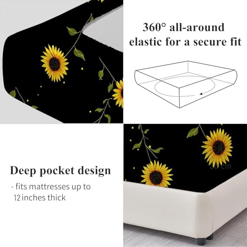 Drap housse 200x200 antidérapant résistant pour matelas épais de 30 cm - 5