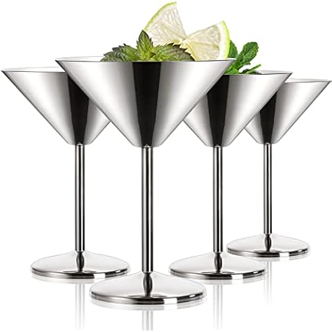 Peohud Stainless Steel Martini Glasses Cover