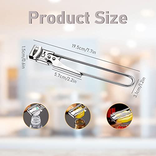 Adjustable Multifunctional Stainless Steel Can Opener, 2023 New Stainless Steel Can Opener Bottle Jar Lid Gripper Household Kitchen Tool, Manual Jar Bottle Opener Kitchen Accessories (1 PC)