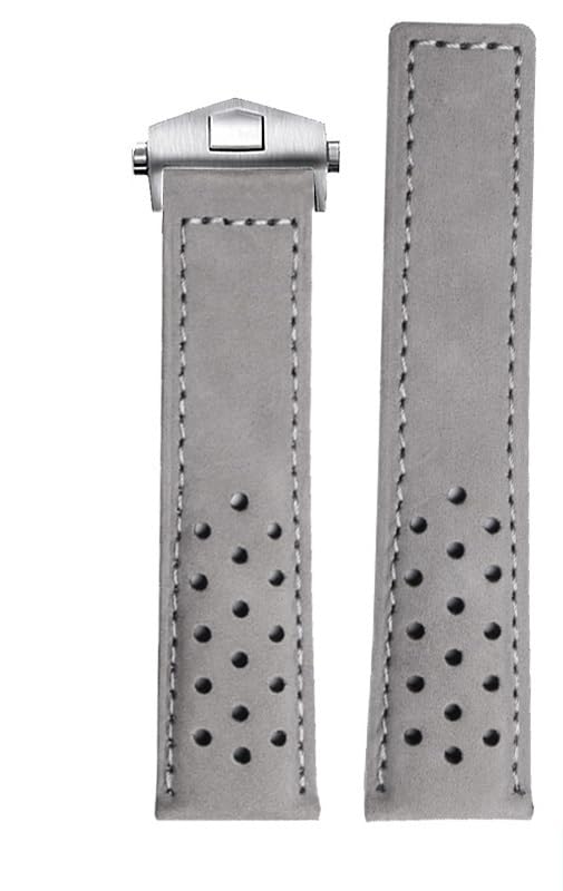 Gumowa opaska na nadgarstek pasuje do TAG Heuer Concept 300 gumowy pasek do zegarka łuk usta pasek 22 mm męska opaska na nadgarstek (szary sk)