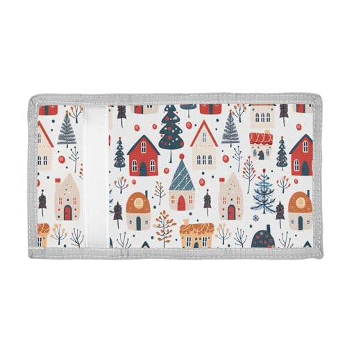 ALAZA Kids Wallets for Boys Girls Toddler Trifold Wallet Children Small Winter House with Zipper Coin Pocket2