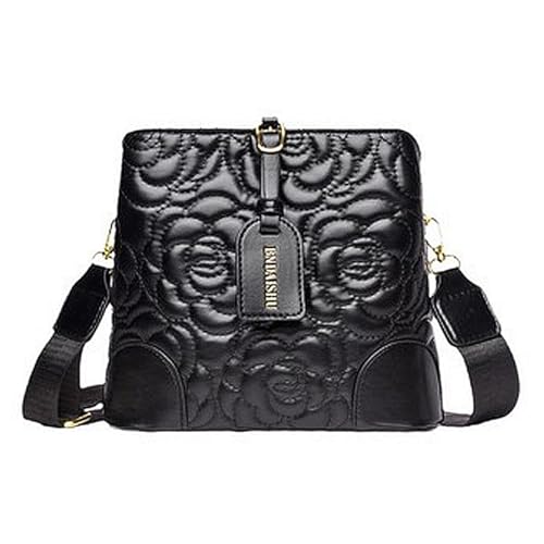 MOANATURA Bolso de Mujer Elegante Negro PU con Bordado en Relieve de Flores – Bolso de Hombro y Bandolera Ajustable – Bolso Premium para Mujer Chic y Sofisticada MOANATURA Bolso de Mujer Elegante Negro PU con Bordado en Relieve de Flores – Bolso de Hombro y Bandolera Ajustable – Bolso Premium para Mujer Chic y Sofisticada