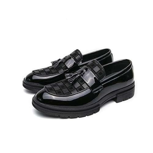 Men's Comfortable Non Slip Flat Shoes Plus Size Business Leather Shoes Square Toe Casual Comfortable Formal Shoes