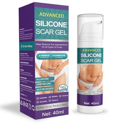 Image of Silicone Scar Cream, Advanced Scar Gel for Old & New Scars, Surgical Scars,Face,Body,Leg, Burns, Acne,C-Section, Fades Stretch Marks Away, Keloids, Scar Removal for Women Men,1.76oz