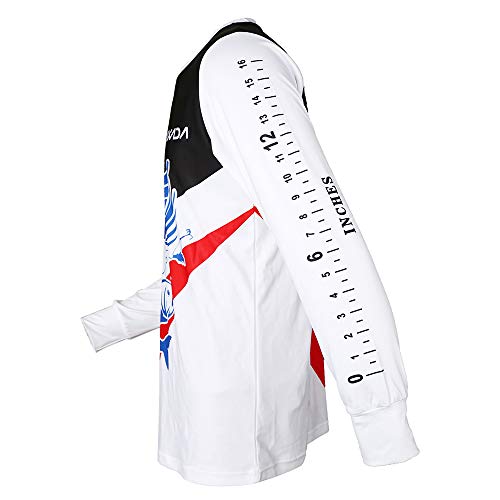 Andoer Camisa de pesca de manga comprida UPF 50+ Proteção solar Roupa de pesca de secagem rápida res