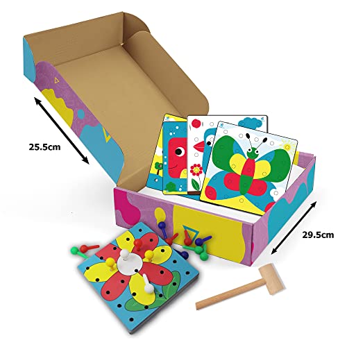 Wonderhood-Hammer-and-peg-Toy-for-2-Year-Old-Boy-Girl-Toddler-Child-STEM-Motor-Skill-Kids-Early-Development-Pretend-Play-Toy-Fun-Learning-Educational-Game-Multicolor