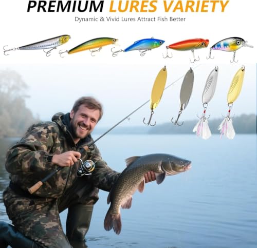 Set de Señuelos de Pesca Completo 431 Piezas con Caja de Herramientas FREGITO Modelo 431 miniatura 6