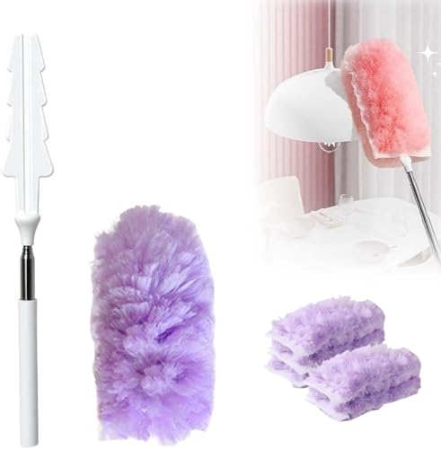 ほこり取り はたき ハンディモップ 使い捨 交換用シート 、 30枚付き、マイクロファイバーダスター、 伸縮式で折り曲げ可能、360°埃取り ハンディ デザイン/テレビ/?車/家/コンピューター/ブラインドに適用