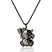 COAI Collier Ajustable Pendentif Chat Porte-Bonheur Obsidienne Dorée Unisexe