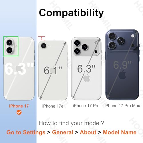 Image of HOOMIL Case for iPhone 17, Anti-Yellowing, Crystal Clear